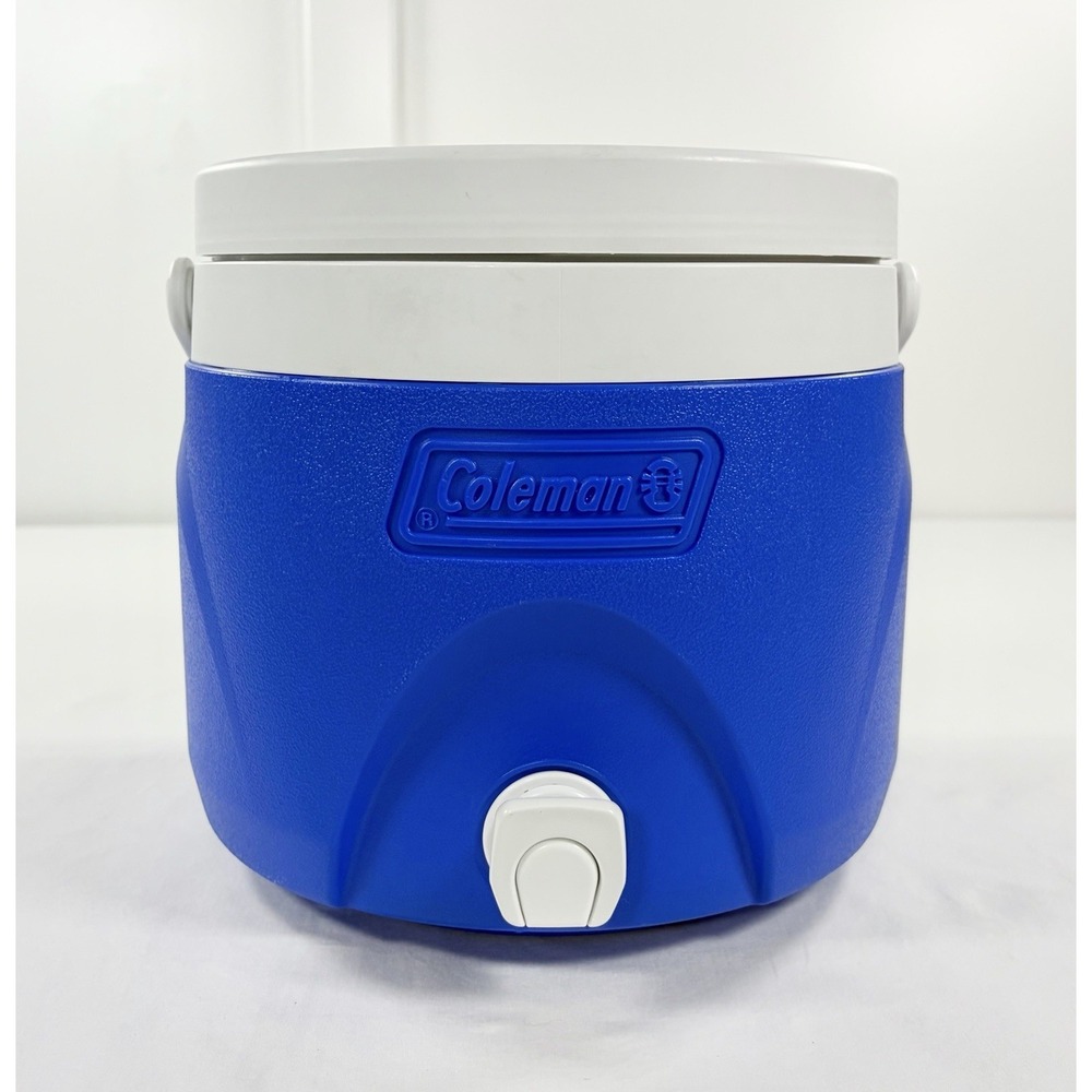 Coleman 2 Gallon Party Stacker Jug Water Cooler Beverage Dispenser Blue White